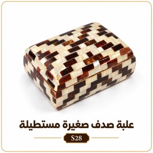 علبة صدف صغيرة مستطيلة